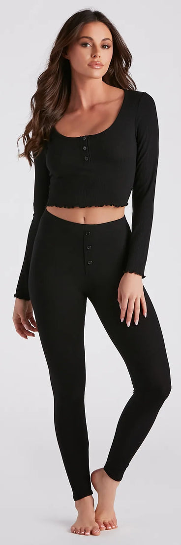 Cozy Must-Have Crop Top And Leggings Set