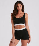Sporty Girl Pajama Top And Shorts Set