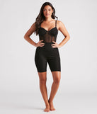 Sheer Intentions Mesh Rib Knit Romper