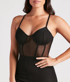 Sheer Intentions Mesh Rib Knit Romper