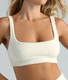Hello Cutie Chenille Crop Pajama Top