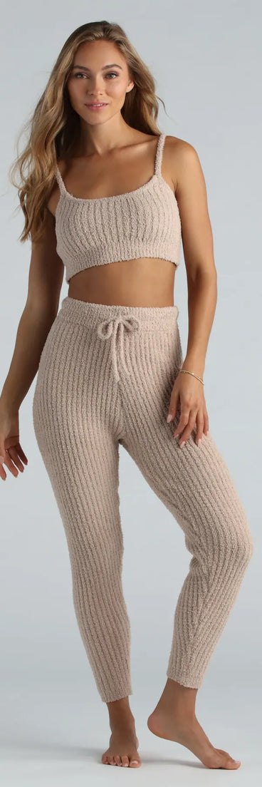 Chill Night Chenille Crop Tank Top