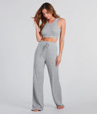Feeling Bliss Rib Knit Pajama Pants