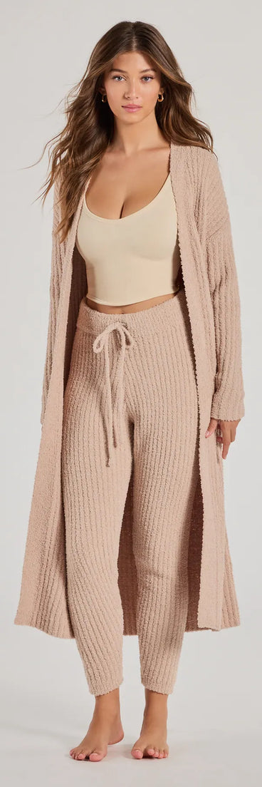 Cozy Layers Chenille Knit Long Sleeve Duster