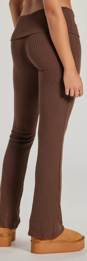Get inspired with the Casual Trend Knit Fold-Over Flare Pants, a feed-worthy brown piece that’s part of Windsor's updated and curated women’s clothing edit packed with must-have fall outfit ideas.