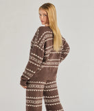 Cozy Wonderland Fair Isle Chenille Knit Pajama Top