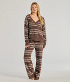 Cozy Wonderland Fair Isle Chenille Knit Pajama Top