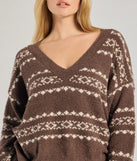 Cozy Wonderland Fair Isle Chenille Knit Pajama Top