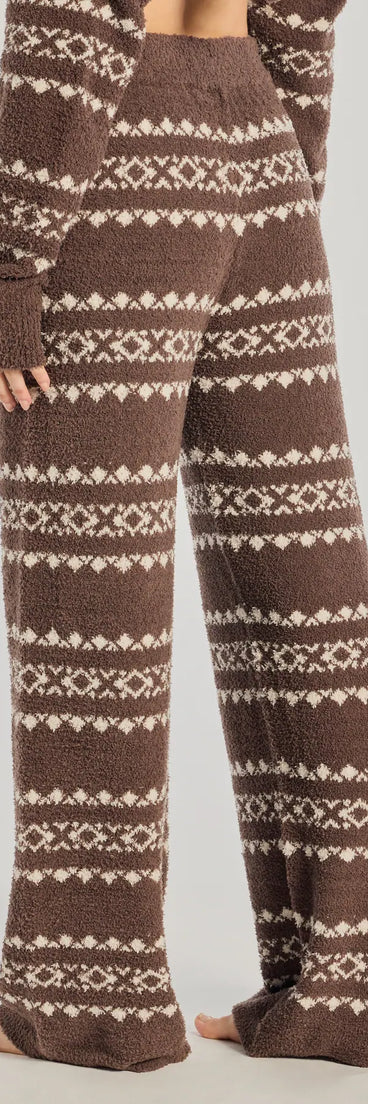 Cozy Wonderland Fair Isle Chenille Knit Pajama Joggers