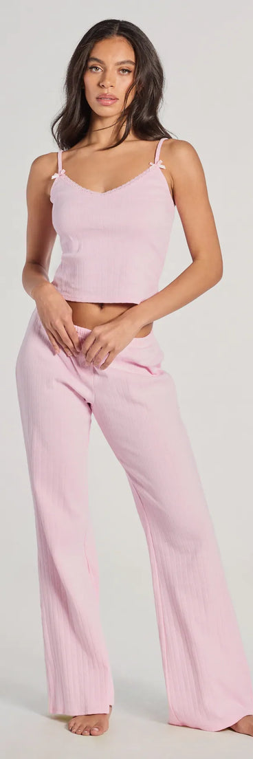 Sleeping Cute Mid-Rise Button Pajama Pants