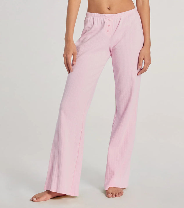 【SHALOM】MOLA PINK PANTS [正規品][関税・送料込み] Sleeping Cute Mid-Rise Button Pajama Pants | Windsor