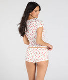 So Juicy Cherry Print Pajama Top