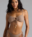 Ocean Dreams Seashell Mesh Bikini Top
