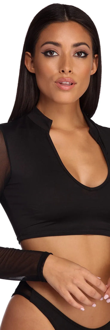 Mesh With It Swim Top