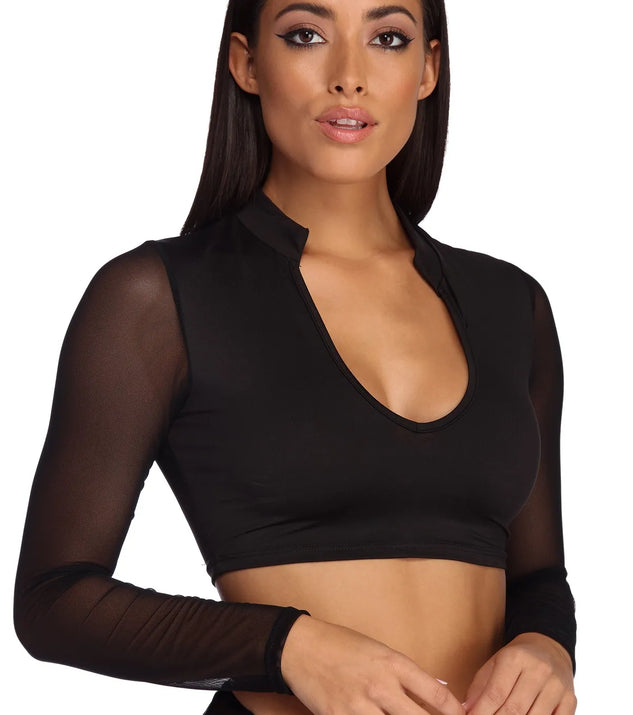 Mesh With It Swim Top