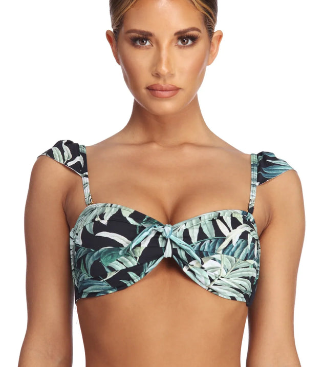 Palm Paradise Swim Top