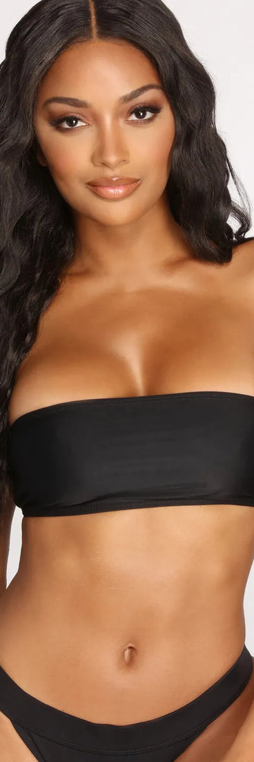 Basic Vibes Bandeau Swim Top