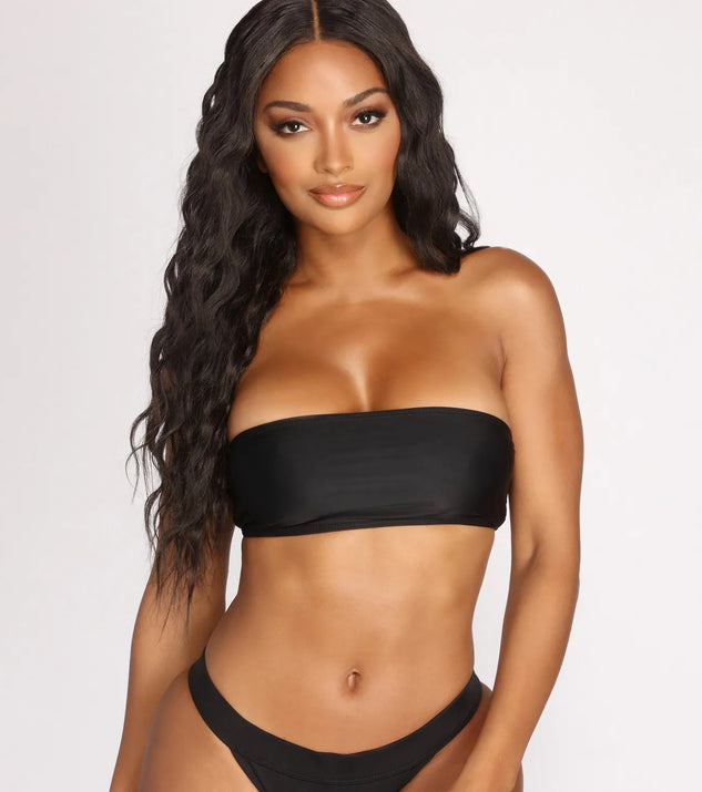 Basic Vibes Bandeau Swim Top