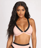 Bright & Bold Color Block Triangle Swim Top