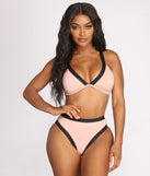 Bright & Bold Color Block Triangle Swim Top