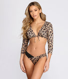 Wild One Tie Front Swim Top