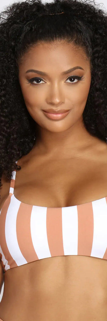 Sunkissed Striped Swim Top