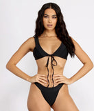 Endless Vacation Tie Front Swim Top