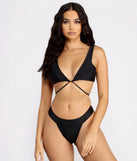 Endless Vacation Tie Front Swim Top