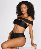 Catch Me Poolside One Shoulder Braided Swim Top
