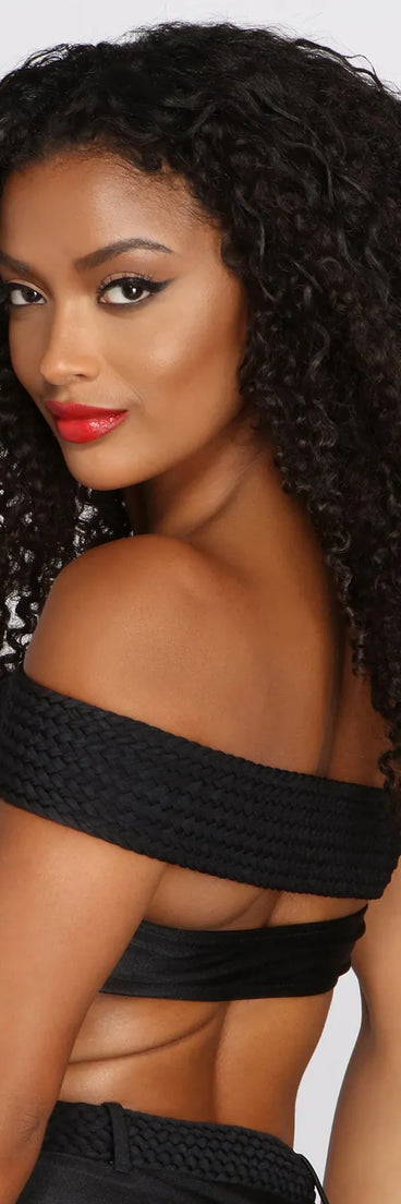 Catch Me Poolside One Shoulder Braided Swim Top