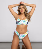 Tiki Paradise Palm Tree Bikini Top