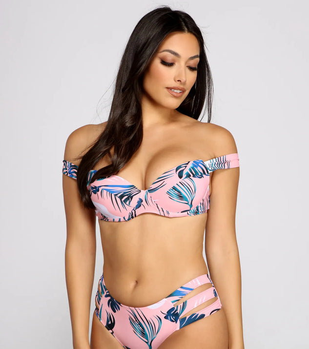 Pretty Palm Paradise Bikini Top