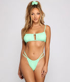 Glow On Bikini Top And Scrunchie Set