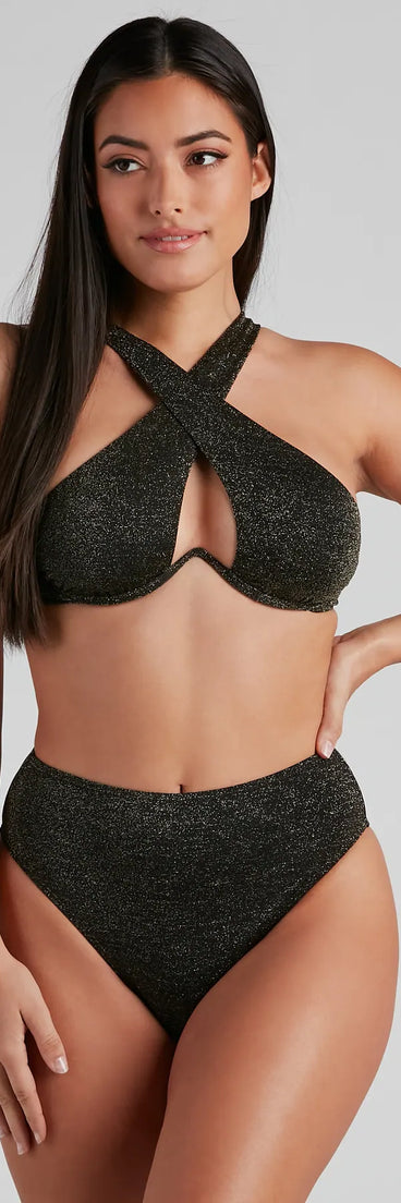Glow And Shimmer Bikini Top