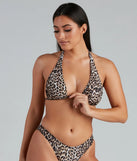 Wild One Leopard Halter Bikini Top
