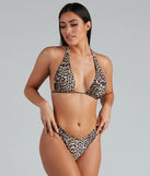 Wild One Leopard Halter Bikini Top