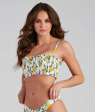 Sunkissed Vibes Lemon Bikini Top