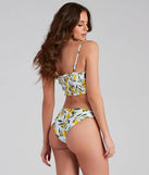 Sunkissed Vibes Lemon Bikini Top