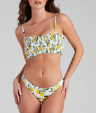 Sunkissed Vibes Lemon Bikini Top