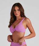 Twist Knot Ribbed Bikini Top
