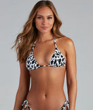 Chic Ranchero Cow Bikini Top