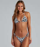 Chic Ranchero Cow Bikini Top