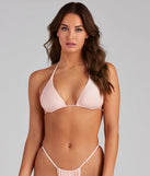 Beach Babe Triangle Halter Bikini Top