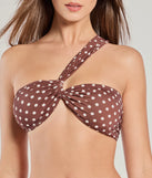 Flirty Style Polka Dot One-Shoulder Bikini Top