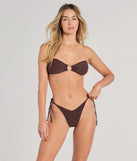 Maving Waves Bandeau Textured Bikini Top