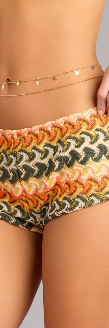 Sunlit Mood Crochet Swim Shorts