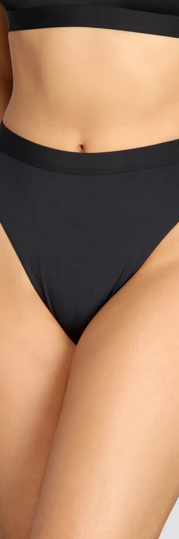 Minimal High Waist Swim Bottoms