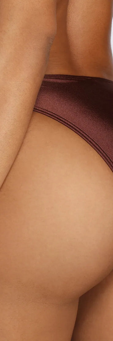 O-Ring Detail High Waist Swim Bottoms