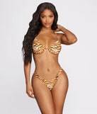 Walk On The Wild Side Tiger Print Swim Bottoms