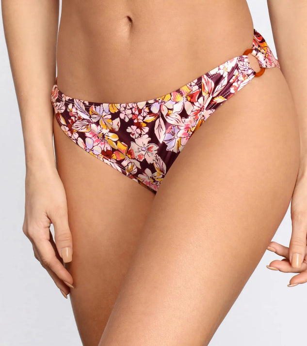 Spring Into Floral Bikini Bottoms